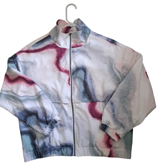 CALIA by Carrie Underwood airbrush crystal multi lined jacket coastal wicking S - Picture 1 of 6